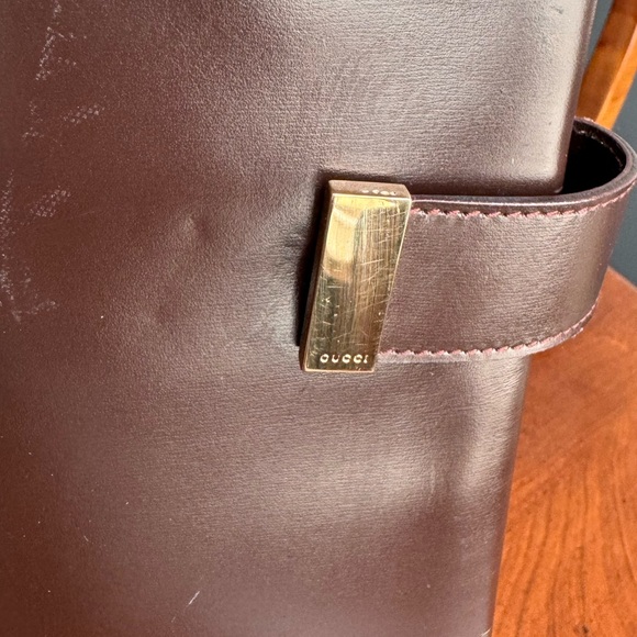 Gorgeous Vintage Gucci Chocolate Brown Leather Tote 🤎 - Picture 2 of 15